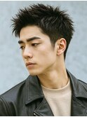 スパイキーショート清潔感ビジネスアップバング