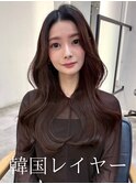 韓国レイヤー/レイヤーカット/顔周りカット/顔周りレイヤー