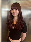 透明感ローズブラウン/髪質改善/レイヤーカット