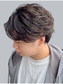 大分ニュアンスパーマセンターパートフェザーパーマ毛流れパーマ