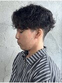 MEN’S HAIR/シャドウパーマ/刈り上げセンターパート/群馬高崎