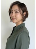 30代40代ショート白髪染めグレイカラーボブ艶栄名駅伏見丸の内