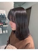 ワンカラーで叶う透明感ダークブラウン