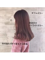 アッシュタカサキ(ash takasaki)&nbsp;10代20代◎☆透明感ピンクラベンダー×毛先ワンカールストレート