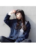 ナチュラルミディアムローレイヤー暗髪ビターショコラ
