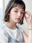 大人かわいいフェザーバング切りっぱなしボブ吉祥寺20代30代