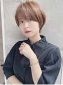 ショートボブ髪型【30代40代50代】ストレートパーマ112