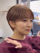 ハイバレーヘアーメゾン(HIGH VALLEY HAIRMAISON)&nbsp;チャーミングショートボブピンクベージュミニショート透明感