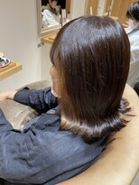 トリート 海浜幕張店(TREAT)&nbsp;切りっぱなしボブ×イヤリングカラー