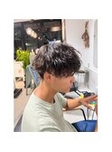 MEN'SHAIR/アップバング/ハイライト/束感ショート/波巻き