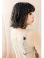 カバーヘア ブリス 志木南口駅前店(COVER HAIR bliss)&nbsp;フルバングイヤリングカラーゆるふわミディZ志木20代30代40代