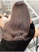 エアリーロング＊ブリーチなしダブルカラーモカグレージュ