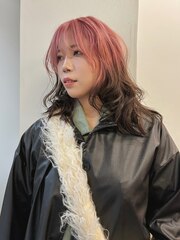 【Neelu_misa】ペールピンクとブラウンのツートーンカラー