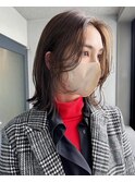 メルティカラー_こなれミディ_かきあげバングミルクチョコレート