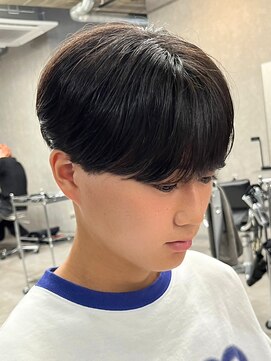 エルマーク 心斎橋(L-MARK) 黒髪マッシュナチュラルマッシュメンズヘア韓国ツーブロック