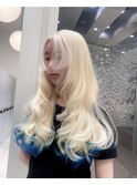ケアブリーチを使用したデザインカラー　スタイリスト阿部ちあき