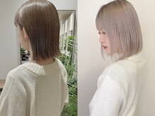 赤味を抑えたイルミナカラーナイトスカイはイルミナカラーの得意な色味。この透明感は欠かせない★