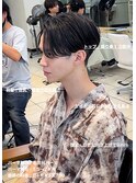 大人毛流れセンターパート大宮メンズカットパーマ美容室