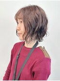|ニュアンスパーマ大人ボブパーマゆるふわパーマボブ30代40代