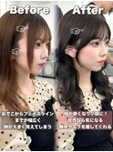 前髪顔まわり韓国ヘアレイヤーカットサイドバンク2wayバンク韓国