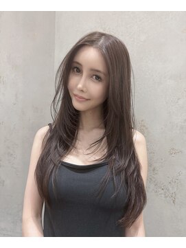 ロンドアベニール 北千住(Lond avenir) 暗めカラーレイヤーカット/マロンベージュ/くすみベージュ北千住