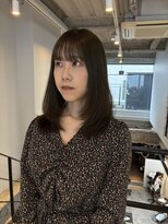 ヌープヘアーアイス(NUUP.hair ici)&nbsp;★暗めカラーグランマッシュデザインカラーフェイスフレーミング