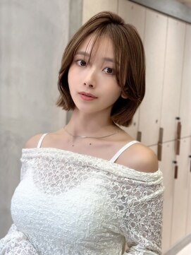 レーヴバイロンド 仙台(Reve by Lond) ボブ髪質改善レイヤーカットココアベージュ小顔前髪カット仙台