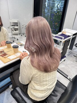 リアン バイ キートス(Lien by kiitos) グレージュカラーハイトーンダブルカラーブリーチミルクティー