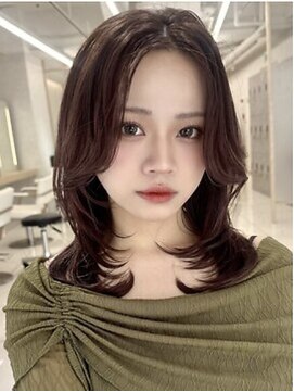 アッシュ 洋光台店(Ash) レイヤーカット韓国風ダブルカラー顔周り前髪カットボブ