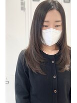 アッシュ 二俣川南口店(Ash) 顔まわりレイヤーカット/レイヤーカット/縮毛矯正