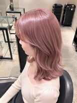 エノア 青山(ENORE) ピンクベージュブラウン×ケアブリーチダブルカラー透明感カラー