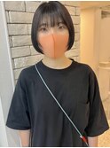 お洒落ぱつっとボブ