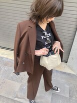 ワール(whirl.)&nbsp;大人マッシュウルフ姫カットシアーカラーセミディ