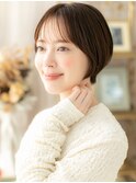 シールスルーバング前下がりミニボブショートa川口20代30代40代