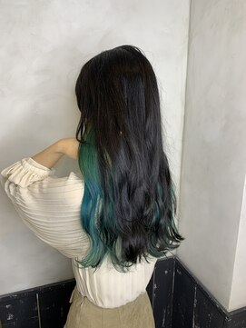 オーブ ヘアー アズール 吉祥寺店(AUBE HAIR azul) インナーカラー×カーキグリーン