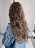30代40代ロングウルフ乾かすだけアッシュグレージュ透明感