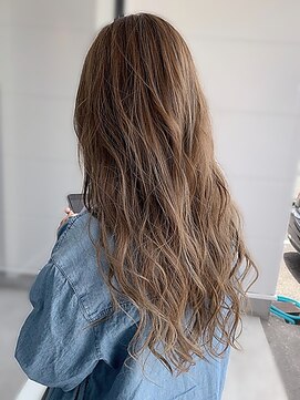 アースモード 亀戸店(EARTH Mode) 30代40代ロングウルフ乾かすだけアッシュグレージュ透明感