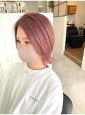 ピンク ハイトーン ブリーチ