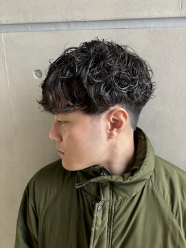 グラフ 立川(Graph.) 無造作ニュアンスシャドウパーマツーブロックメンズ