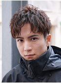 大分ツイストピンパーマメンズカット骨格矯正スパイキーショート