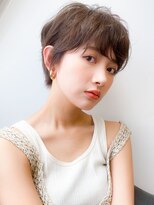 アース 天満橋店(HAIR & MAKE EARTH)&nbsp;大人可愛い◎冬カラー小顔ハンサムショート×ベージュカラー