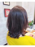 オーガニックカラー／艶髪ミディアム50代
