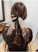 ヘアアレンジ/編み下ろし/お呼ばれヘアセット