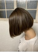 3D前下がりボブ　