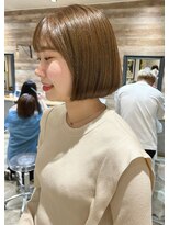 ラボヌールヘアー 札幌店(La Bonheur hair etoile) 【熊澤】ミニボブ/アッシュベージュ/linkトリートメント