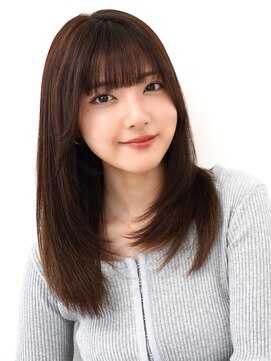 ラフィス ヘアー ヴォーグ 天王寺あべの店(La fith hair vogue) 【La fith】内巻きセミロング×顔周りレイヤー×ダークブラウン