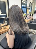 暗髪シアーグレージュ透明感ワンカールレイヤー韓国　渋谷表参道
