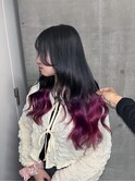 ベリーピンク×ラベンダーのグラデーションカラー