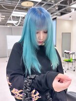 リル ラウム 原宿(LiL Raum)&nbsp;"エンドカラー" アイスブルー×ブルー