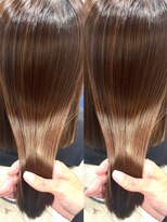 セレスト 川口店(CELESTE)&nbsp;Premiumカシミアストレート(縮毛矯正) +イノアカラー白髪ぼかし